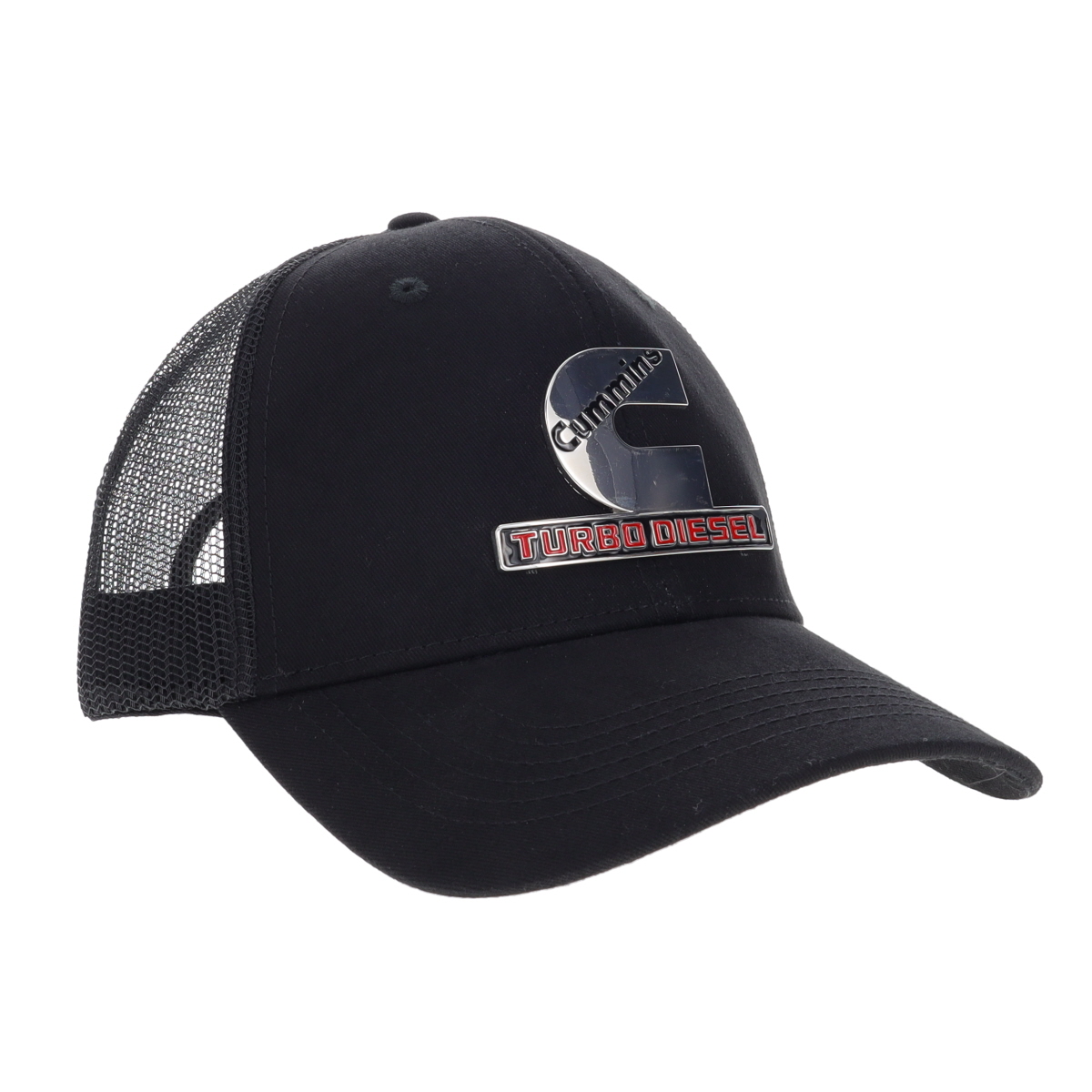 Baseball Cap Metal Turbo Logo, Black